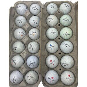 Set Of 24 Callaway Golf Balls In Egg Carton - Mixed Models 103b